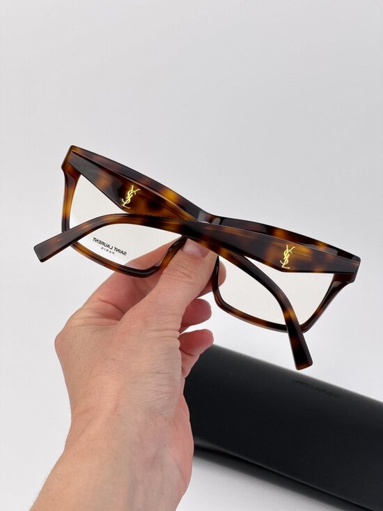 Saint Laurent Women’s Eyeglasses Havana Rectangular SLM104OPT 003 NEW AUTHENTIC main image 6